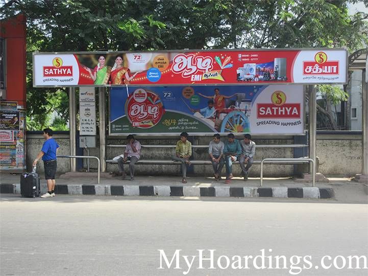 How to Book Hoardings in Chennai, Best Advertise company on YWCA  Bus Stop 1 in Chennai